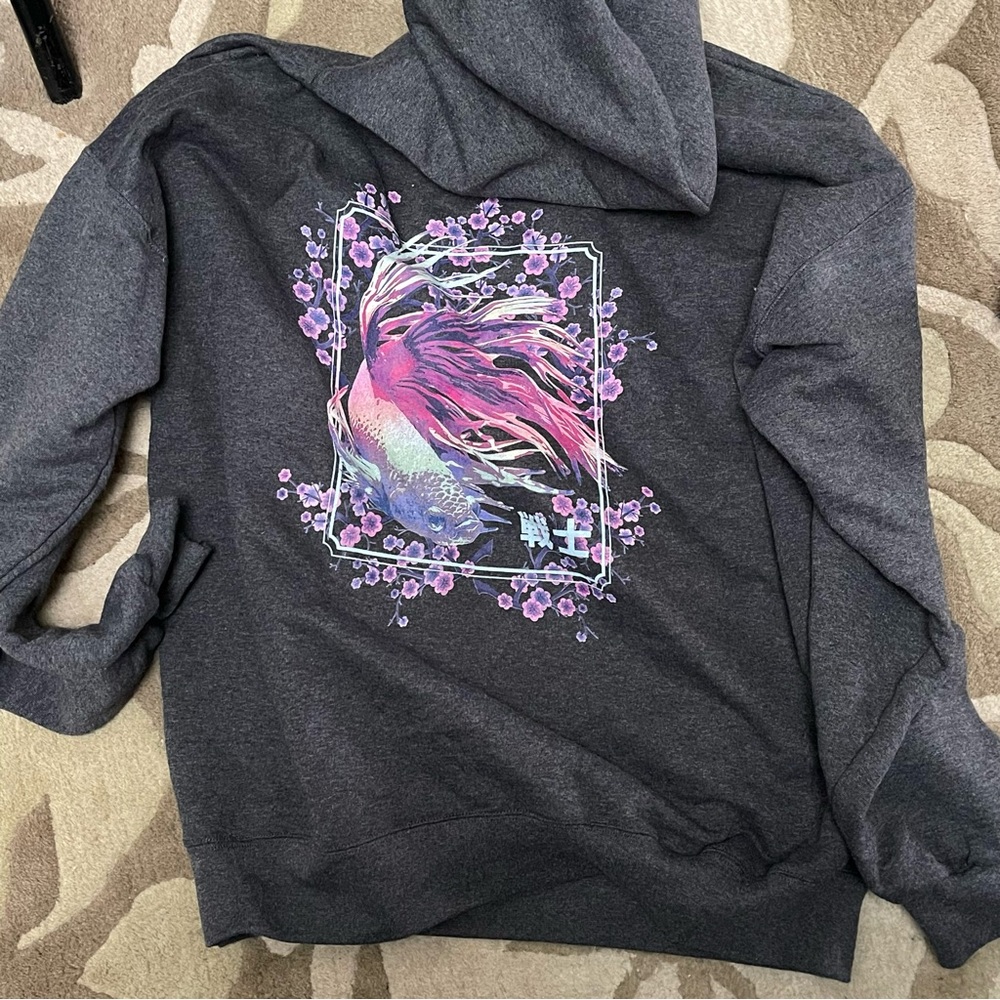 New Japanese Beta Fish ‘Warrior’ hoodie from Zazzle